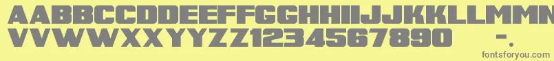 SuperRetroM54 Font – Gray Fonts on Yellow Background