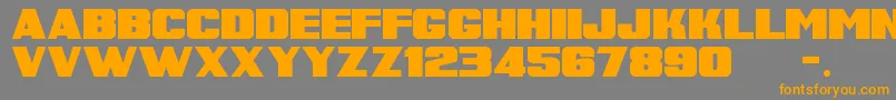 SuperRetroM54 Font – Orange Fonts on Gray Background