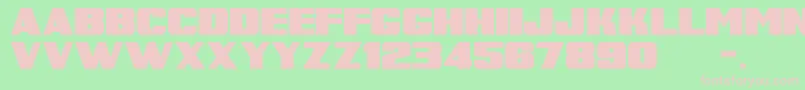 SuperRetroM54 Font – Pink Fonts on Green Background