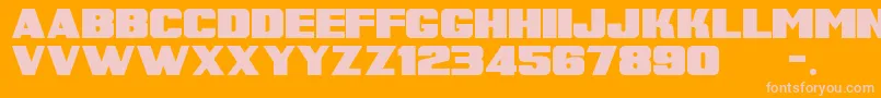 More about SuperRetroM54 Font SuperRetroM54 Font – Pink Fonts on Orange Background