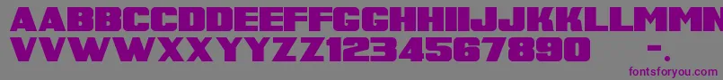 SuperRetroM54 Font – Purple Fonts on Gray Background