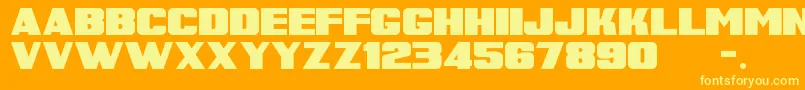 SuperRetroM54 Font – Yellow Fonts on Orange Background