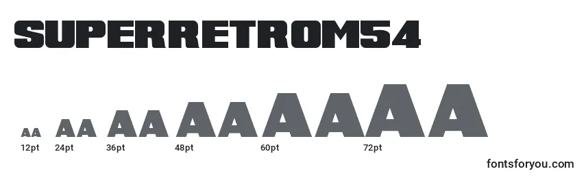 SuperRetroM54 Font Sizes