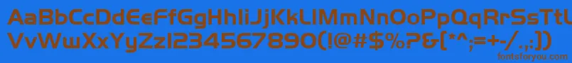 Saiba mais sobre a fonte Handelgotdbol Fonte Handelgotdbol – fontes marrons em um fundo azul
