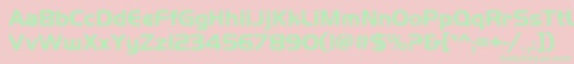 Handelgotdbol Font – Green Fonts on Pink Background