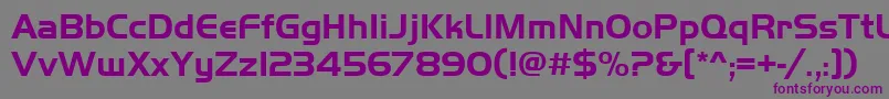 Handelgotdbol Font – Purple Fonts on Gray Background