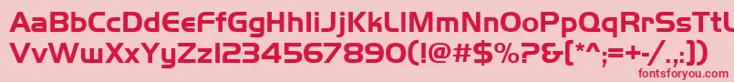 Handelgotdbol Font – Red Fonts on Pink Background