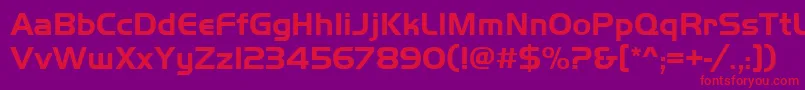 Handelgotdbol Font – Red Fonts on Purple Background