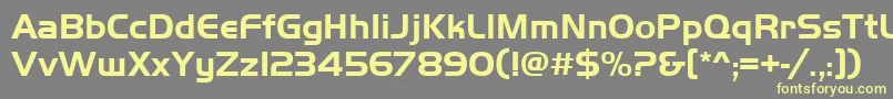 Handelgotdbol Font – Yellow Fonts on Gray Background