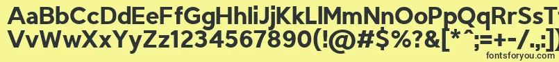 Шрифт TriompheBold – чёрные шрифты на жёлтом фоне