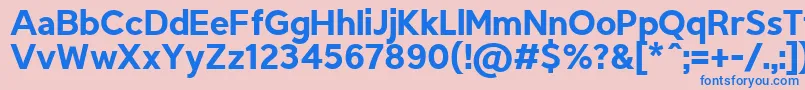 フォントTriompheBold – ピンクの背景に青い文字