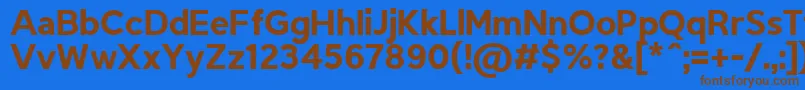 Шрифт TriompheBold – коричневые шрифты на синем фоне