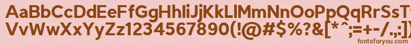 Шрифт TriompheBold – коричневые шрифты на розовом фоне