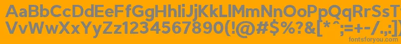 フォントTriompheBold – オレンジの背景に灰色の文字