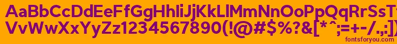 TriompheBold Font – Purple Fonts on Orange Background