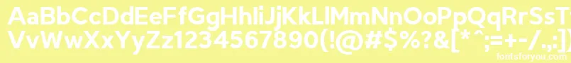 フォントTriompheBold – 黄色い背景に白い文字