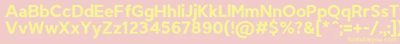 TriompheBold Font – Yellow Fonts on Pink Background