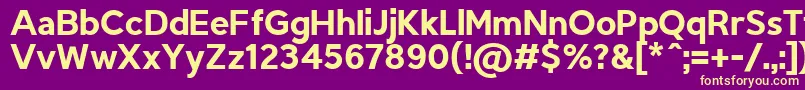 TriompheBold Font – Yellow Fonts on Purple Background