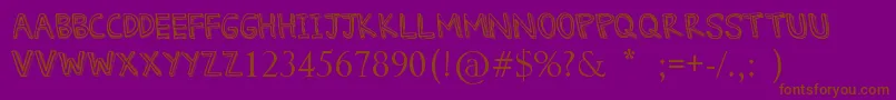 DennethreeDee Font – Brown Fonts on Purple Background