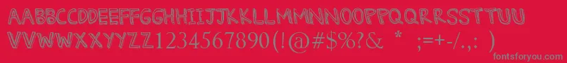 DennethreeDee Font – Gray Fonts on Red Background