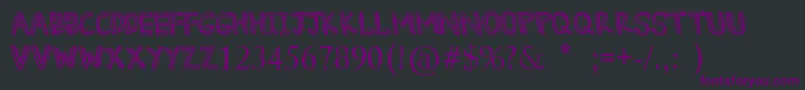 fuente DennethreeDee – Fuentes Moradas Sobre Fondo Negro