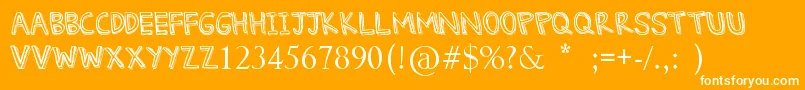 DennethreeDee Font – White Fonts on Orange Background