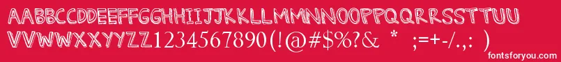 DennethreeDee Font – White Fonts on Red Background