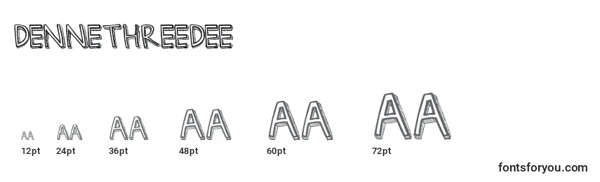DennethreeDee Font Sizes