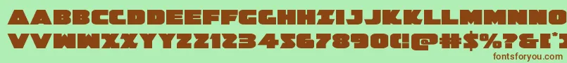 Jedisfexpand Font – Brown Fonts on Green Background