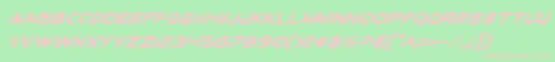 ToonTownIndustrialItalic Font – Pink Fonts on Green Background
