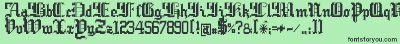 Шрифт Argcwars – чёрные шрифты на зелёном фоне