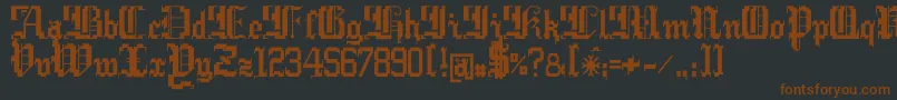 Argcwars Font – Brown Fonts on Black Background