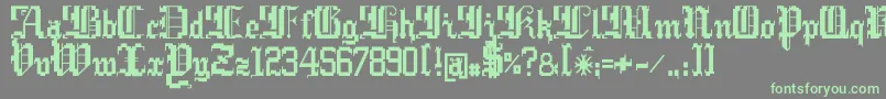フォントArgcwars – 灰色の背景に緑のフォント