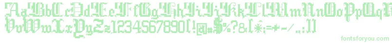 Argcwars Font – Green Fonts on White Background