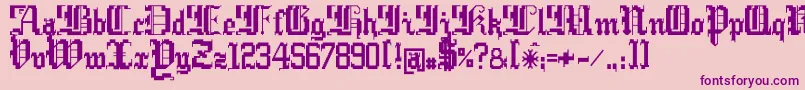 Argcwars Font – Purple Fonts on Pink Background