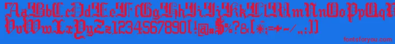 Argcwars Font – Red Fonts on Blue Background