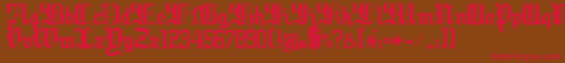 Argcwars Font – Red Fonts on Brown Background