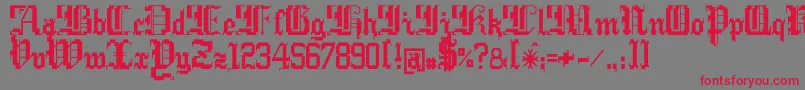 Argcwars Font – Red Fonts on Gray Background