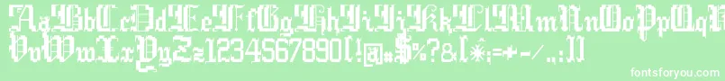 Argcwars Font – White Fonts on Green Background