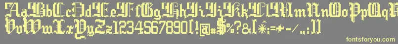 Argcwars Font – Yellow Fonts on Gray Background