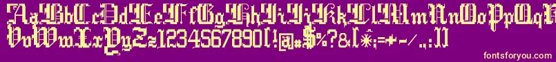 Argcwars Font – Yellow Fonts on Purple Background