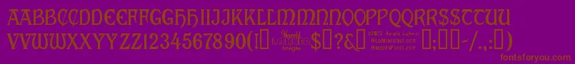 Cabaletta Font – Brown Fonts on Purple Background