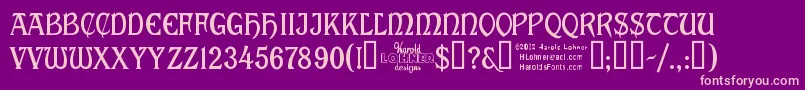 Cabaletta Font – Pink Fonts on Purple Background