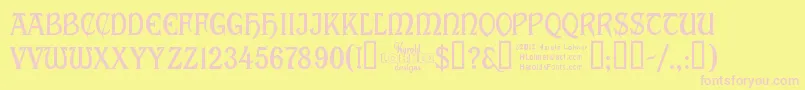 Cabaletta Font – Pink Fonts on Yellow Background