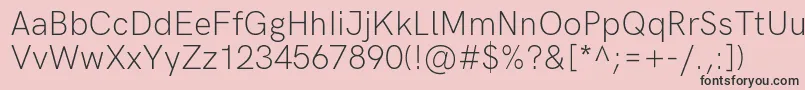 HkgroteskLight-Schriftart – Schwarze Schriften auf rosa Hintergrund