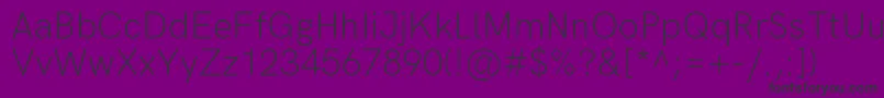 HkgroteskLight Font – Black Fonts on Purple Background