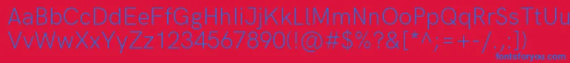 HkgroteskLight Font – Blue Fonts on Red Background