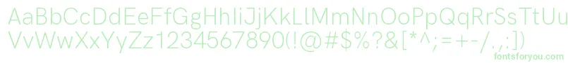 HkgroteskLight Font – Green Fonts on White Background