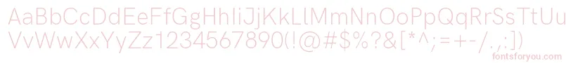 フォントHkgroteskLight – ピンクのフォント