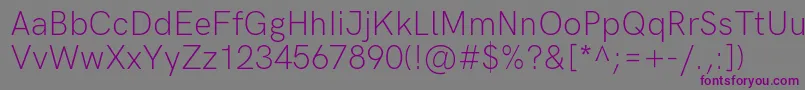 HkgroteskLight Font – Purple Fonts on Gray Background